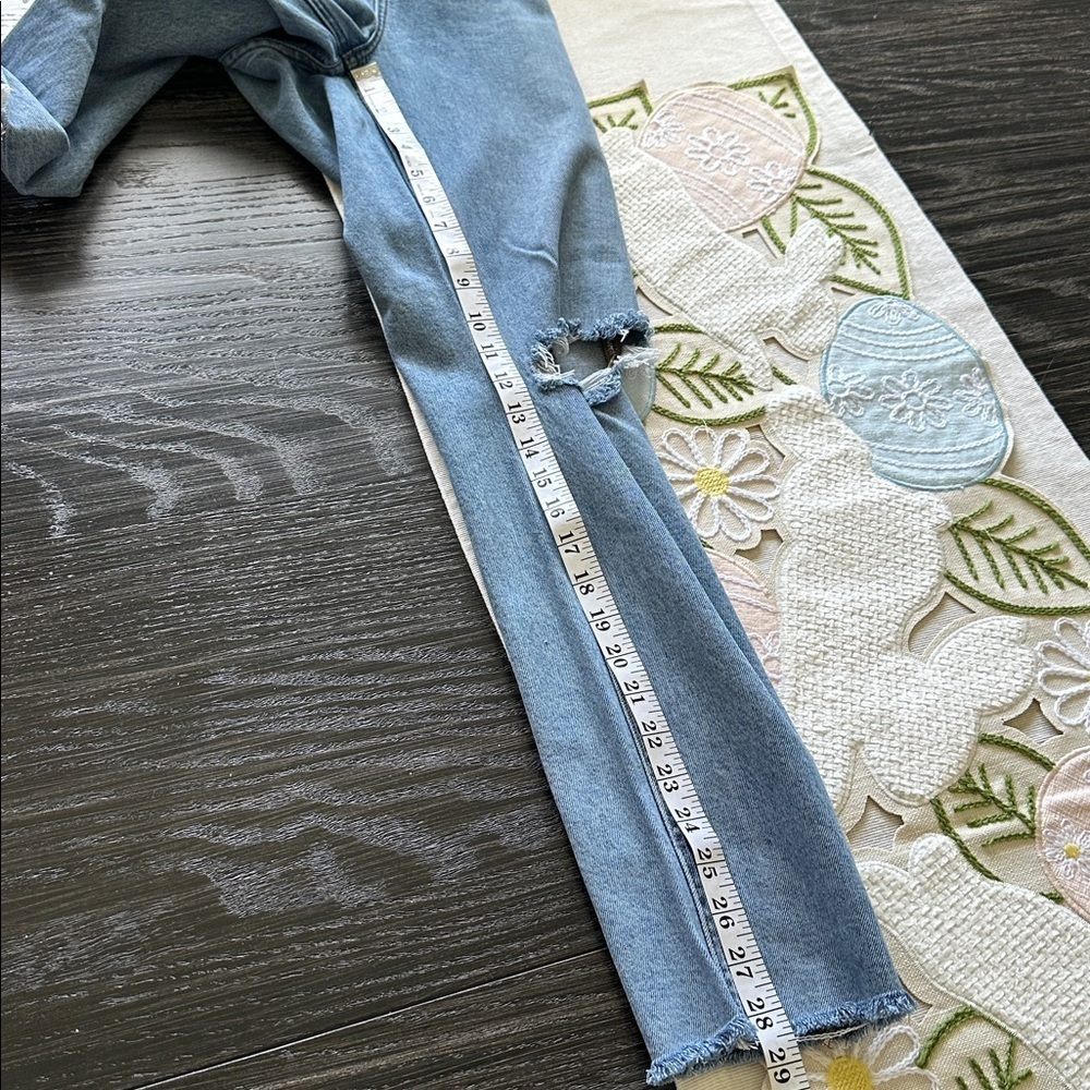 Reformation High and Skinny Miami Destroyed Blue Jeans, Size 31 - Picture 12 of 14
